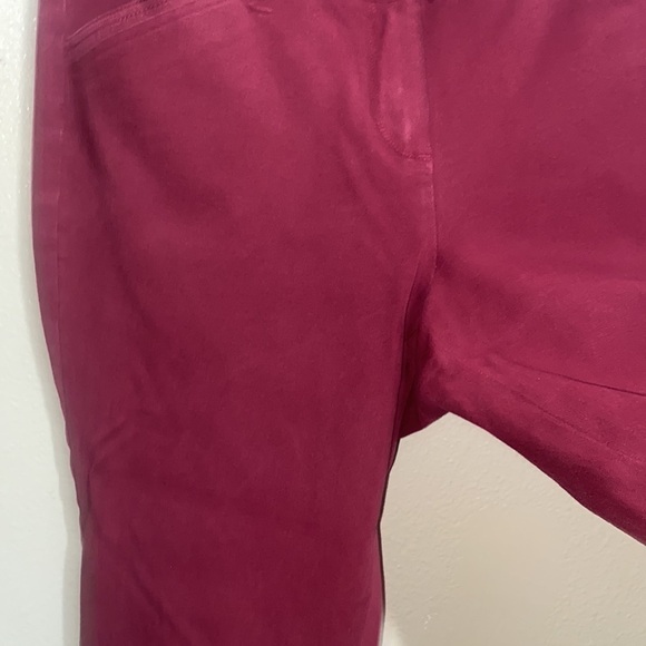 Theory Burgundy Red Stretch Pants size 8 - Picture 7 of 8
